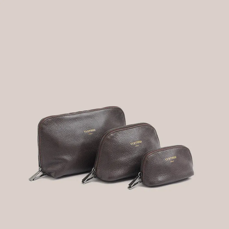 Vestirsi Cosmetics Pouch Trio Dark Chocolate