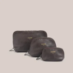 Vestirsi Cosmetics Pouch Trio Dark Chocolate