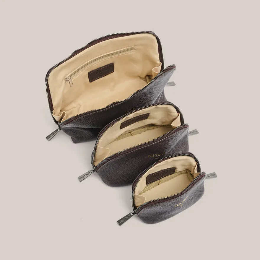 Vestirsi Cosmetics Pouch Trio Dark Chocolate