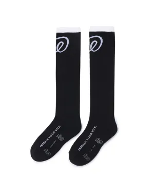 Vice Golf Atelier Women's Big Logo Knee Socks - Black