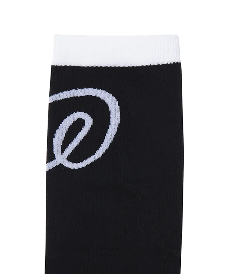 Vice Golf Atelier Women's Big Logo Knee Socks - Black