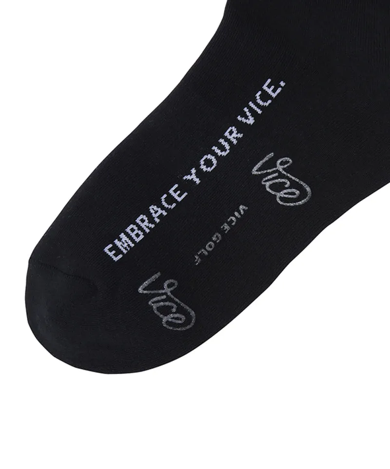 Vice Golf Atelier Women's Big Logo Knee Socks - Black