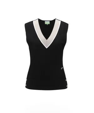 Vice Golf Atelier Women's V-Neck Sweater Vest - Black