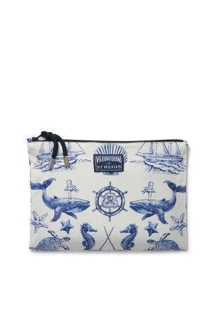 VILEBREQUIN Zipped Linen Beach Pouch - Vilebrequin x St. Regis Los Cablos