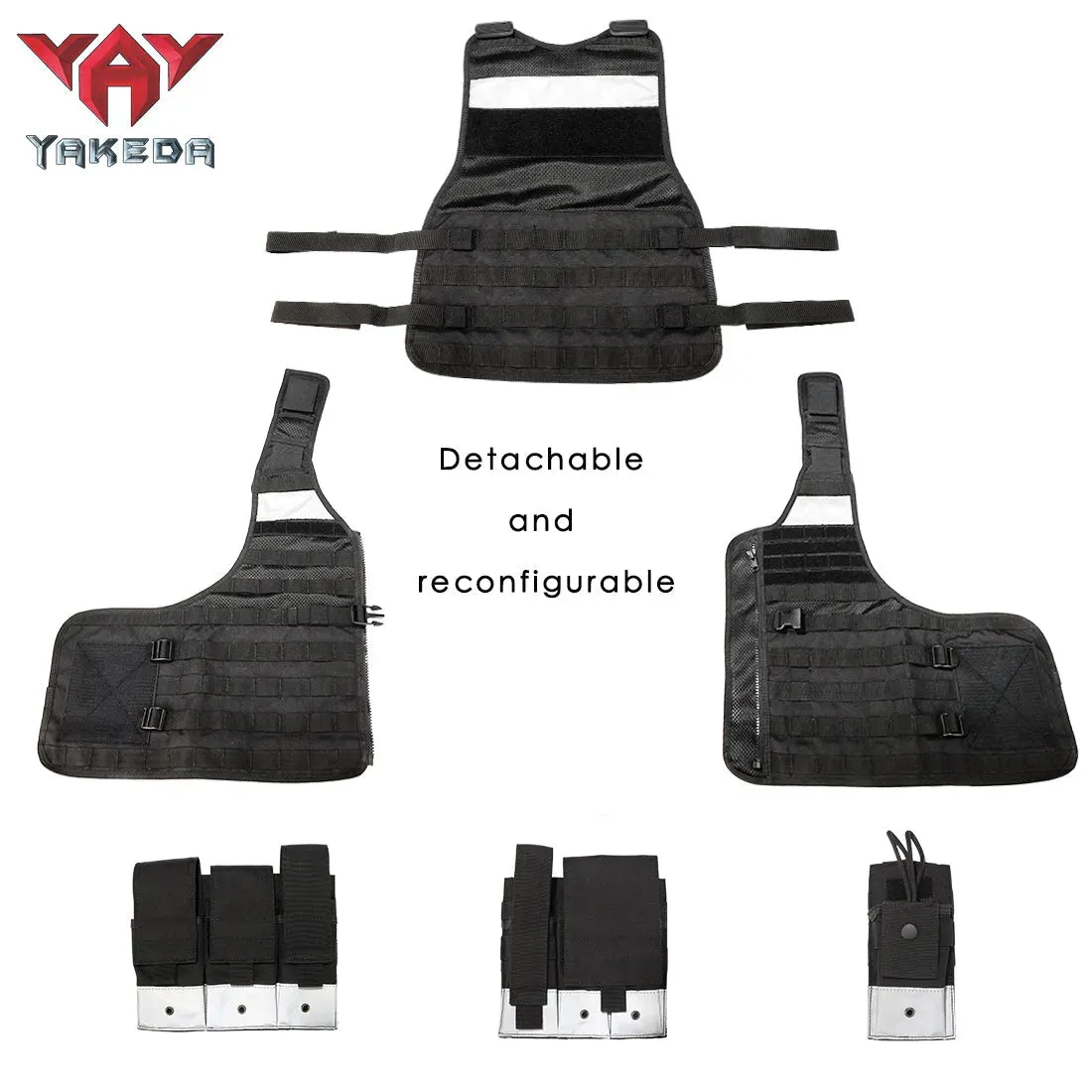 VT-1065 Yakeda Custom Stab-Resistant Reflective Vest Outdoor Molle System Onboard Safety Tactical Vest