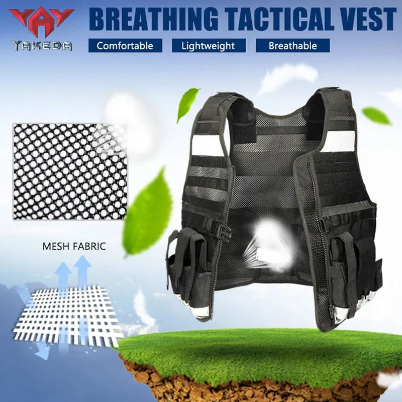 VT-1065 Yakeda Custom Stab-Resistant Reflective Vest Outdoor Molle System Onboard Safety Tactical Vest