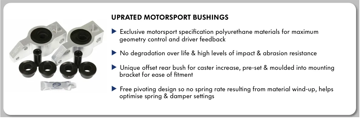 VWRacingLine Cup Edition Front Suspension Bush Kit All Mk5/6 Golf inc. GTi and R