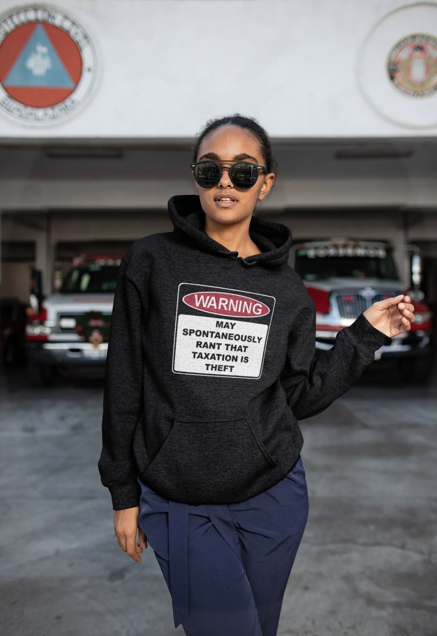 Warning Rant Taxation is Theft Heavy Hoodie