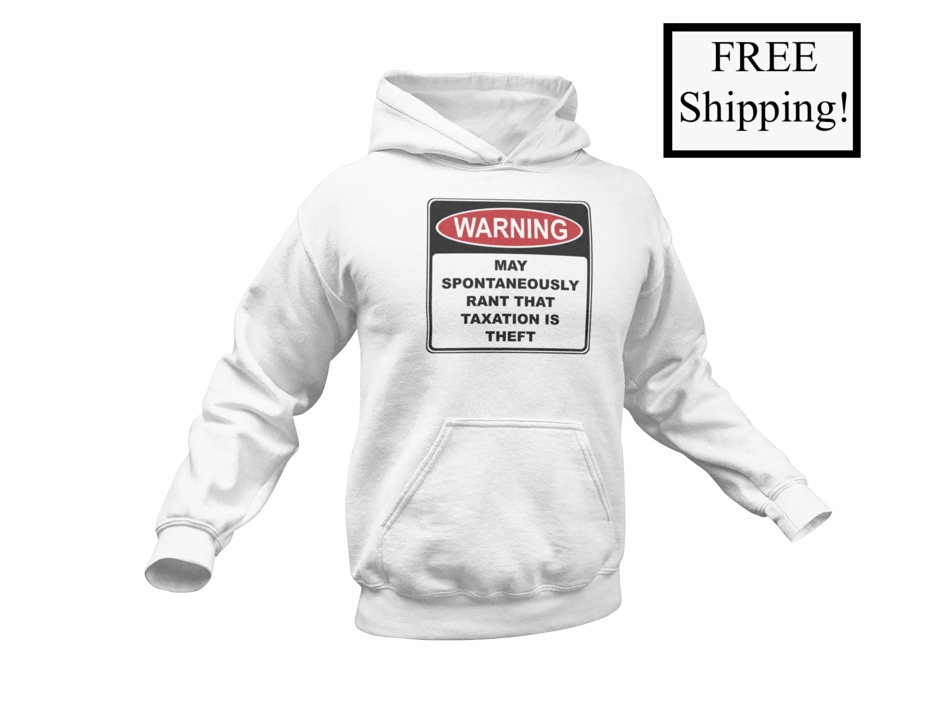 Warning Rant Taxation is Theft Heavy Hoodie