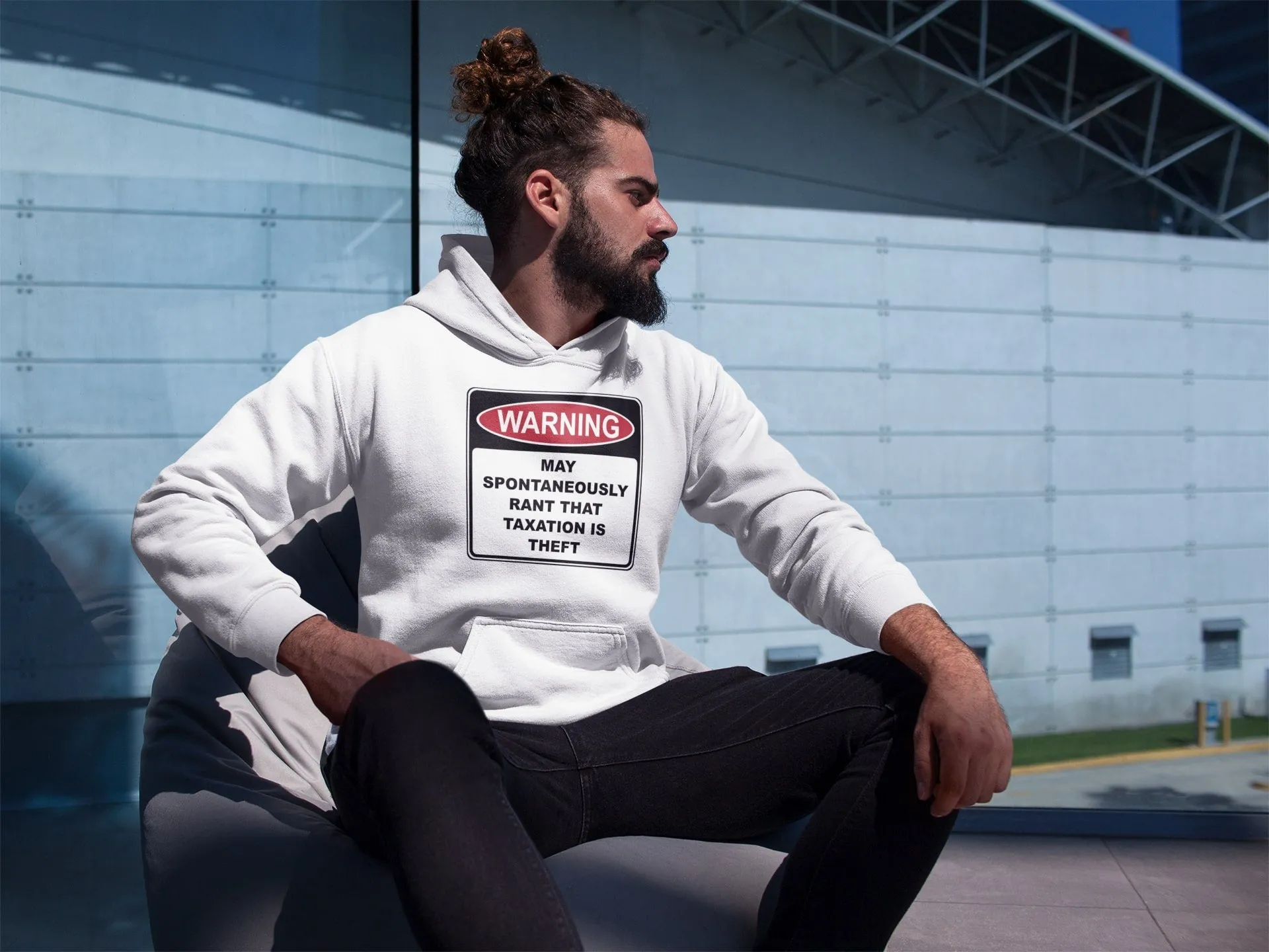 Warning Rant Taxation is Theft Heavy Hoodie