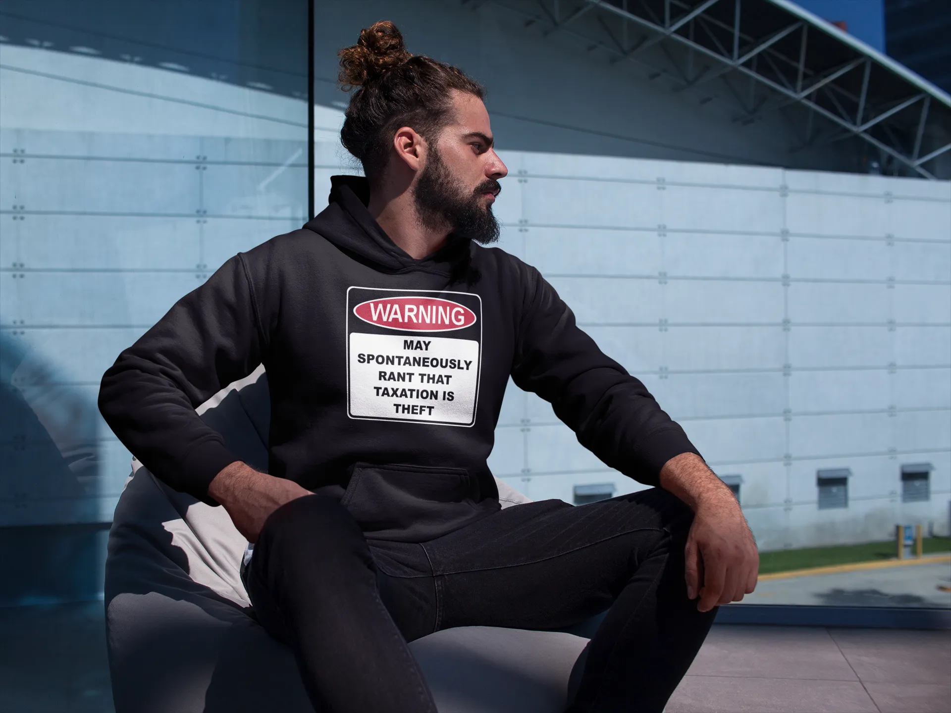 Warning Rant Taxation is Theft Heavy Hoodie