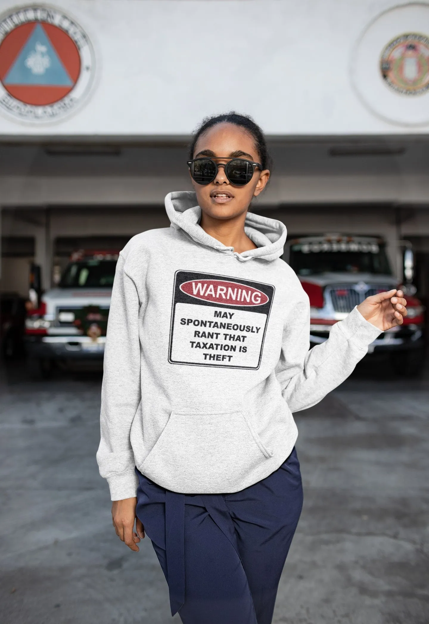Warning Rant Taxation is Theft Heavy Hoodie