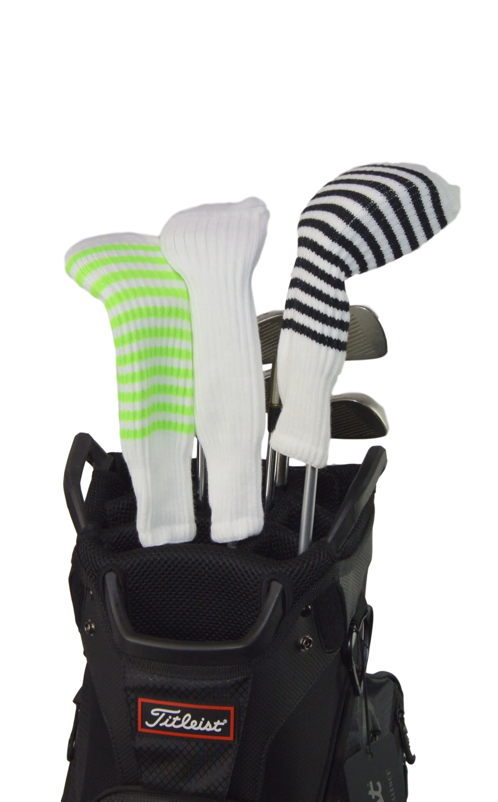 White and Purple Club Sock Golf Headcover
