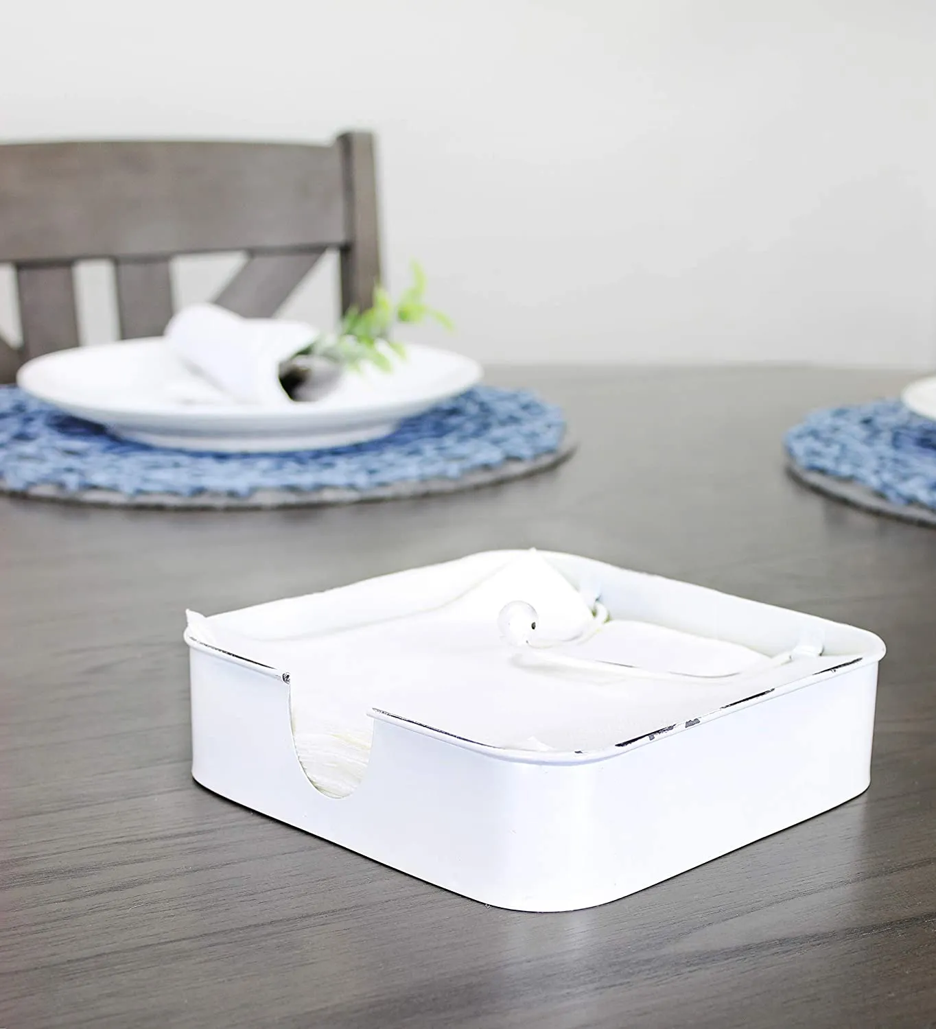White Enamel Napkin Holder (Case of 48)
