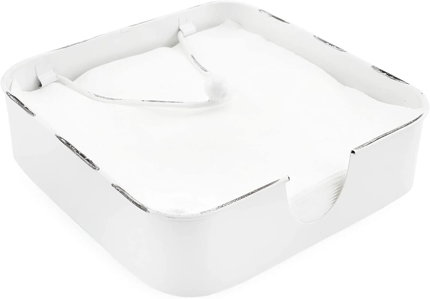 White Enamel Napkin Holder (Case of 48)