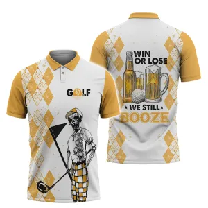 Win Or Lose We Still Booze - 3D Polo Shirt-TT99