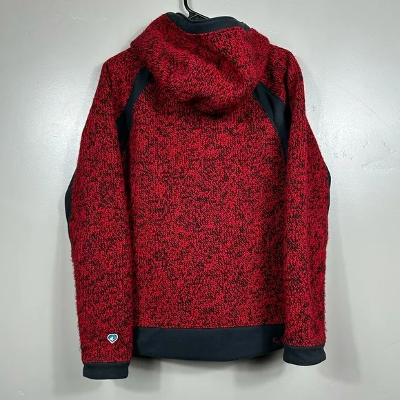 Women's Kuhl Ferrata Wool-Blend Sweater Jacket Ruby Red Size Large