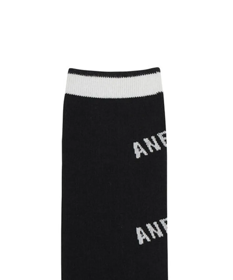 Women's Repeated Knee Socks - Black