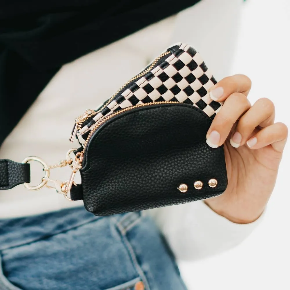 Wonderlust Woven Dual Pouch Wristlet STOCKING STUFFER