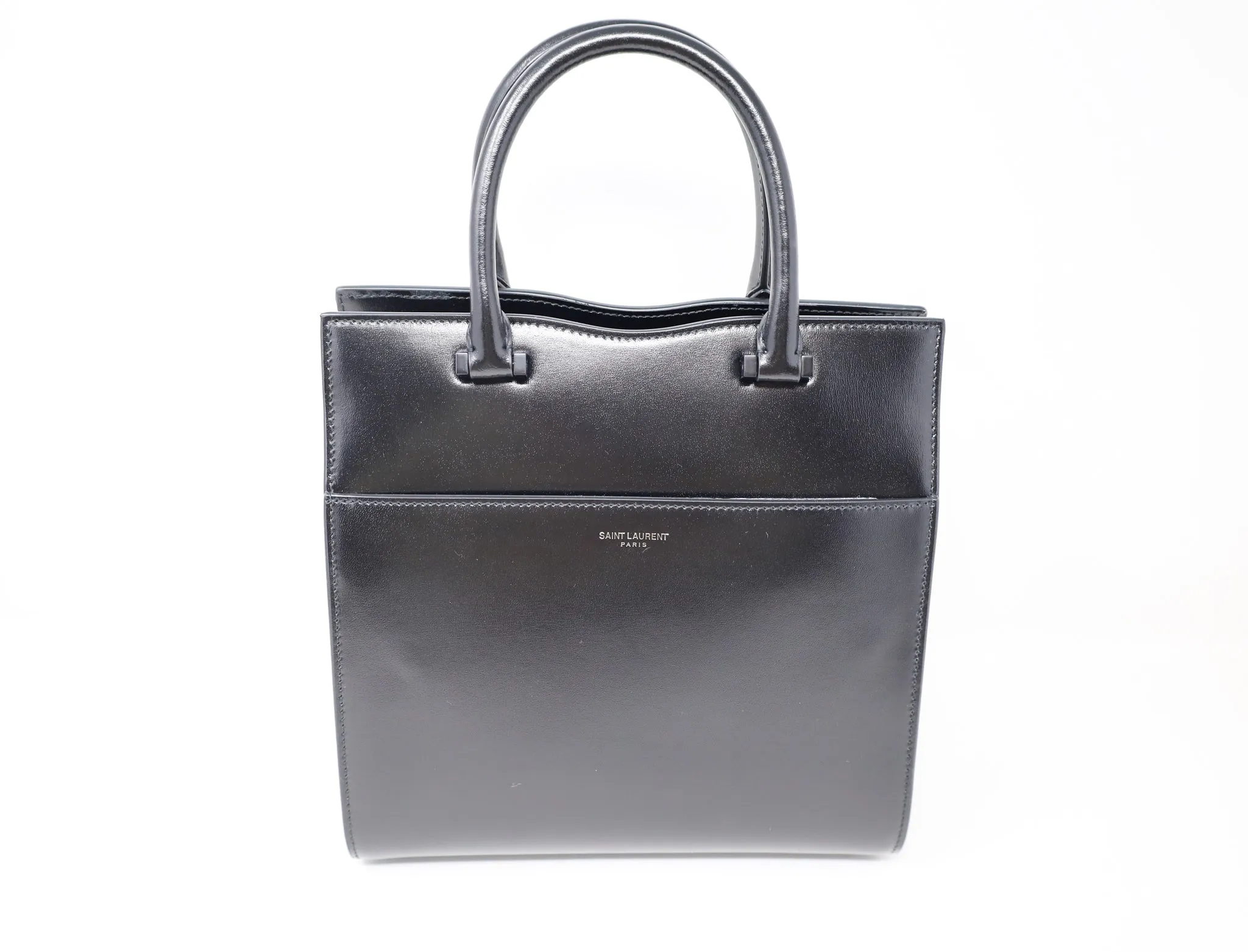 Yves Saint Laurent Medium Uptown tote In Shiny Smooth Leather