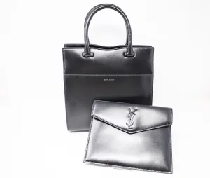 Yves Saint Laurent Medium Uptown tote In Shiny Smooth Leather